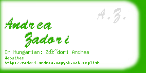 andrea zadori business card